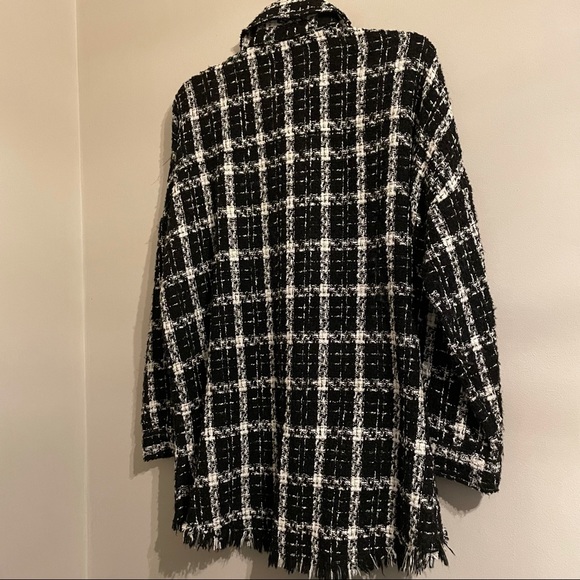 Zara oversized knit button down oversized flannel - Picture 5 of 6